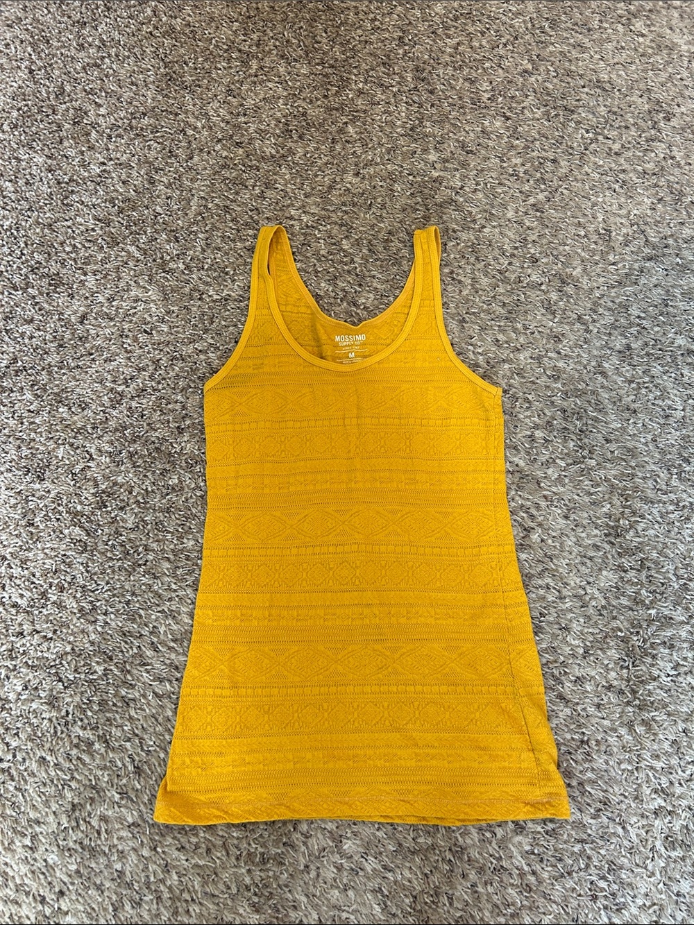 Mossimo Supply Co. Mustard Yellow Textured Knit Tank